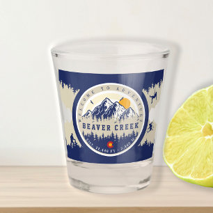 Verre A Shot Beaver Creek Colorado Drapeau Montagne Souvenir de