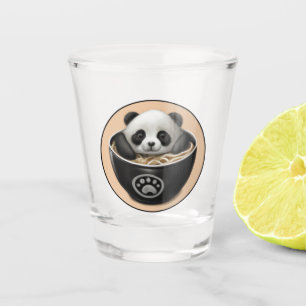 Verre A Shot Bébé Mignonne Panda Ours Baigner Dans Un Bowl De R