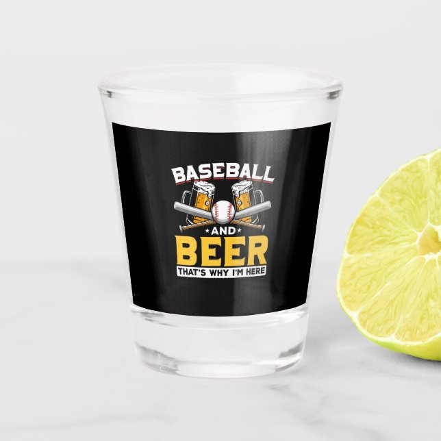 Verre A Shot Beer Drinker Baseball Beer Humor Birthday (Devant)