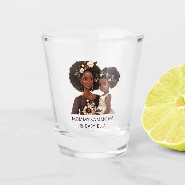 Verre A Shot Belle mère et fille noire (11) (Devant)