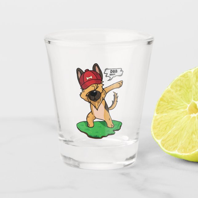 Verre A Shot berger allemand Dabbing (Devant)