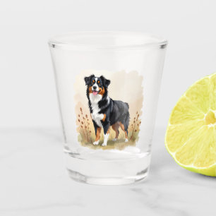 Verre A Shot Berger australien Tricolore noir Chien australien