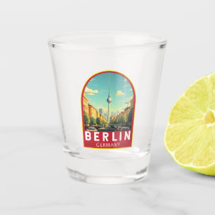 Verre A Shot Berlin Allemagne Travel Art Vintage