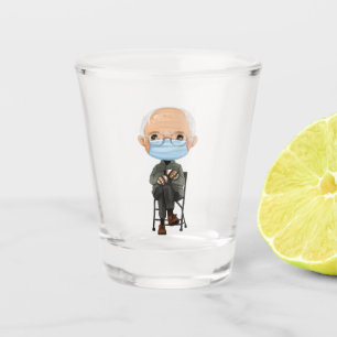 Verre A Shot Bernie Sanders et ses Mittens Brown chauds