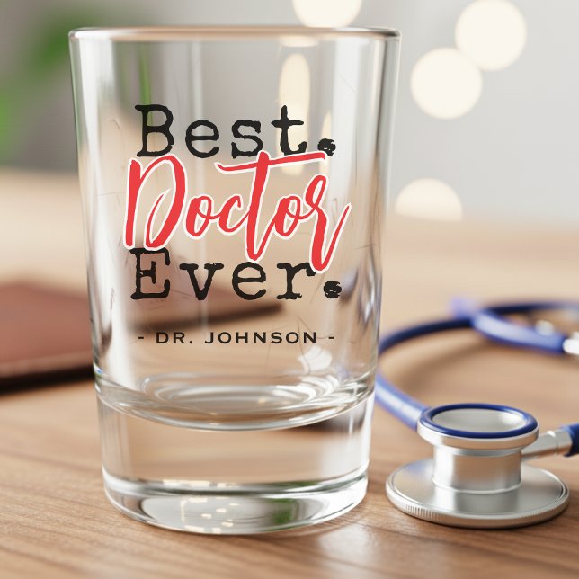 Verre A Shot Best Doctor Ever Red (Best Doctor Ever Shot Glass)