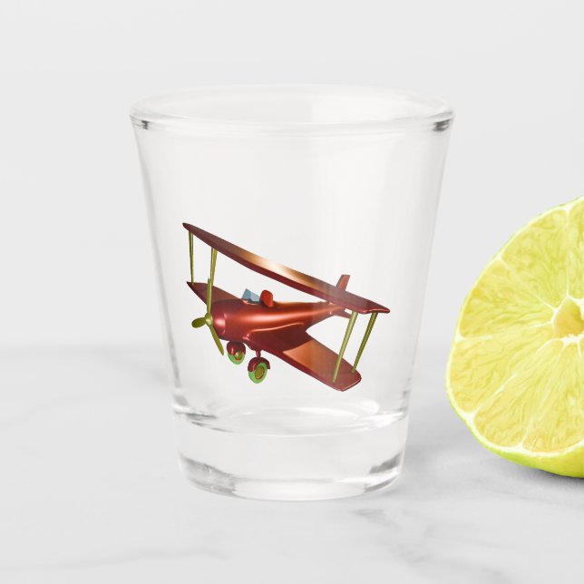 Verre A Shot Big Red Bi-plane (Devant)