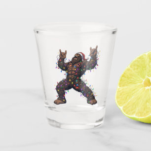 Verre A Shot Bigfoot Sasquatch Joyeux Metal Noël Rock
