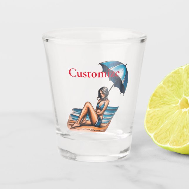 Verre A Shot Bikini Girl Beach Napping Thunder_Cove (Devant)