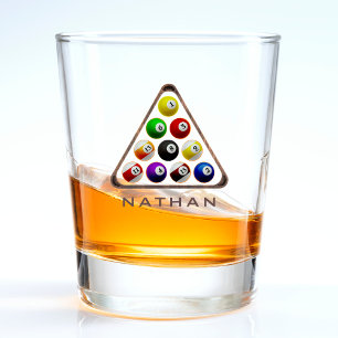 Verre A Shot Billard en rack de table de billard