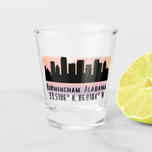 Verre A Shot Birmingham AL City Skyline