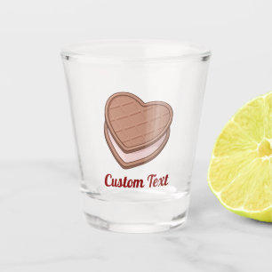 Verre A Shot Biscuit Coeur Tirage