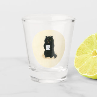 Verre A Shot Black Cat Home Sweet Home Secourt Shelter Vintage