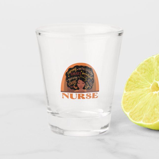 Verre A Shot Black Nurse Nursing Design (Devant)