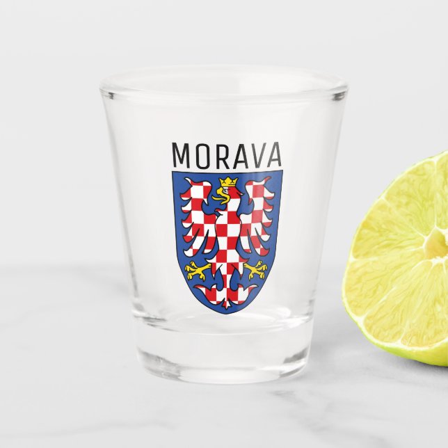 Verre A Shot Blason de Moravie - TCHÉQUIE (Devant)