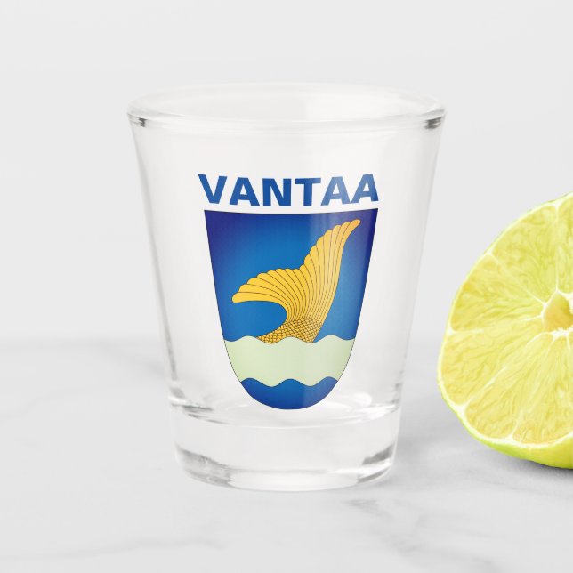 Verre A Shot Blason de Vantaa (Finlande) (Devant)