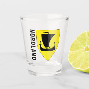 Verre A Shot Blason du comté de Nordland - NORVÈGE