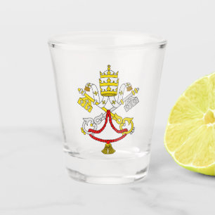 Verre A Shot Blason du Vatican Emblème d'art fin de qualité sup