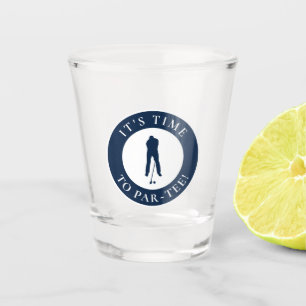 Verre A Shot Bleu marine C'est temps de Par Tee Funny Golfer