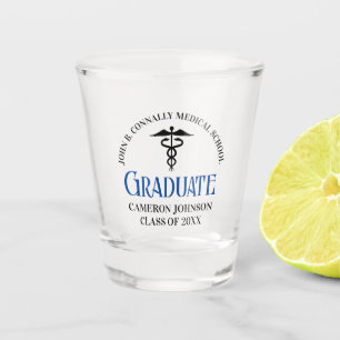 Verre A Shot Bleu Médicale de l'école de la commémoration