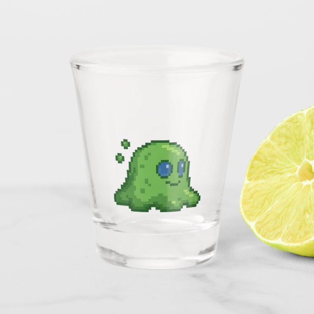 Verre A Shot Blob Rétro 8-bits (Devant)