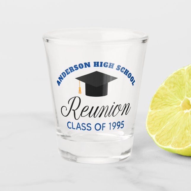 Verre A Shot Blue High School Reunion Party (Devant)