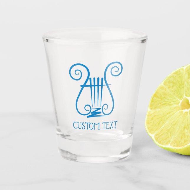 Verre A Shot Blue Lyre (Devant)