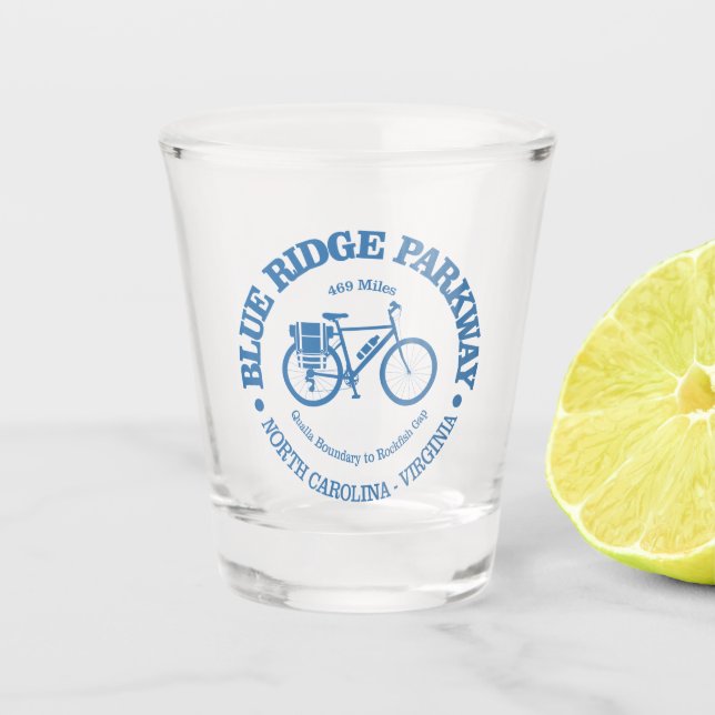 Verre A Shot Blue Ridge Parkway (cyclisme) (Devant)