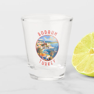 Verre A Shot Bodrum Turquie cercles désorganisés rétrogrades