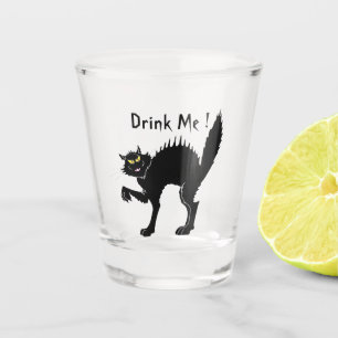 Verre A Shot Boire-moi le chat d'Halloween