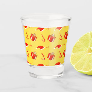 Verre A Shot Boîte cadeau de Noël sucre de canne chapeau de Noë