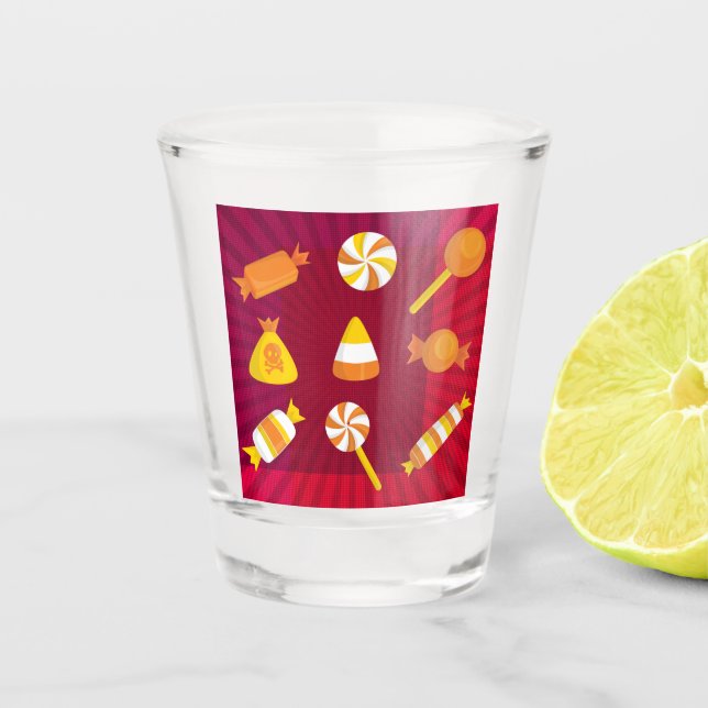 Verre A Shot Bonbons d'Halloween PopArt (Devant)