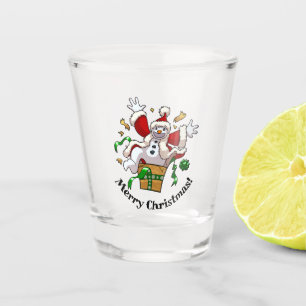 Verre A Shot Bonhomme de neige drôle Joyeux Noël Surprise Dessi
