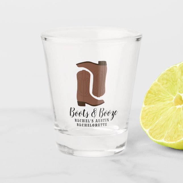 Verre A Shot Boots & Booze Austin Texas Bachelorette (Devant)