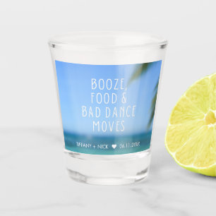 Verre A Shot Booze Nourriture Mauvaise Danse Plage Mariage Favo