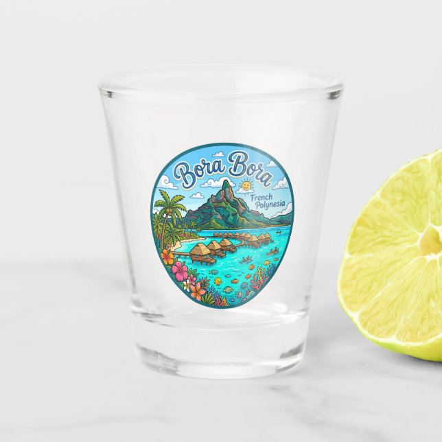 Verre A Shot Bora Bora Polynésie française (Devant)