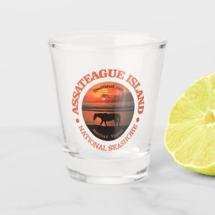 Verre A Shot Bord de la mer de ressortissant d'île d'Assateagu