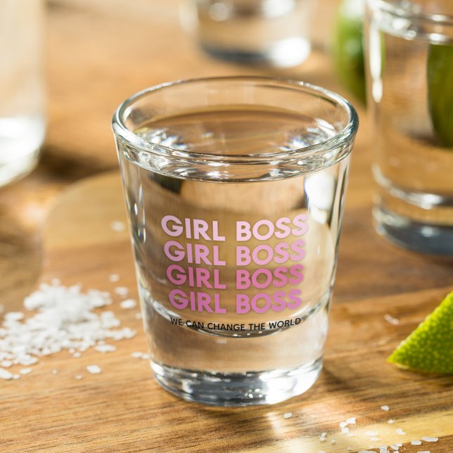 Verre A Shot Boss de fille rose moderne Meilleur cadeau de fill (Créateur téléchargé)