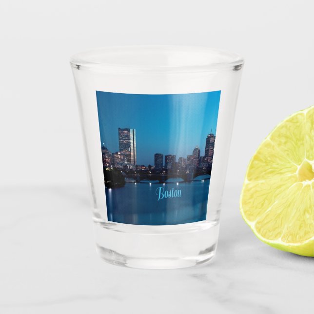 Verre A Shot Boston Massachusetts City Skyline (Devant)