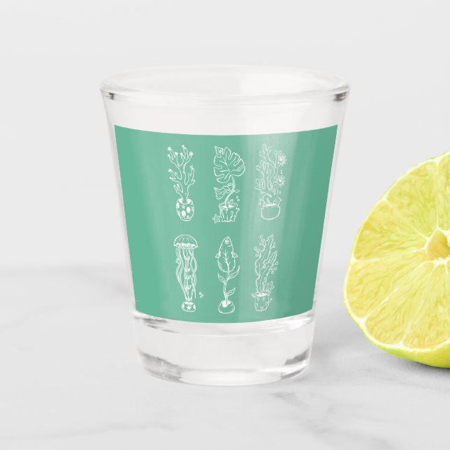 Verre A Shot Botanique fantaisiste (Devant)