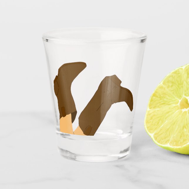 Verre A Shot Bottes Cowboy (Devant)