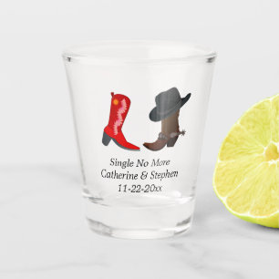 Verre A Shot Bottes de cowboy occidentales pour mariage country