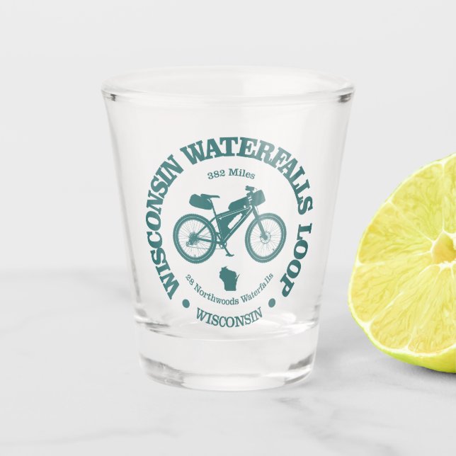 Verre A Shot Boucle des chutes du Wisconsin (cyclisme) (Devant)