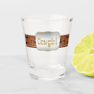Verre A Shot Boucle occidentale de ceinture et de cow-girl