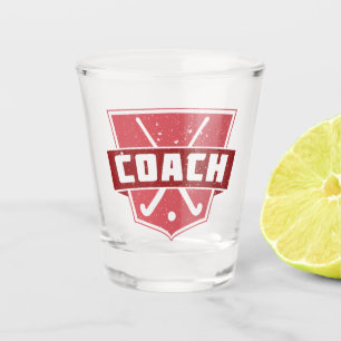 Verre A Shot Bouclier d'entraîneur de hockey de terrain, Rouge,