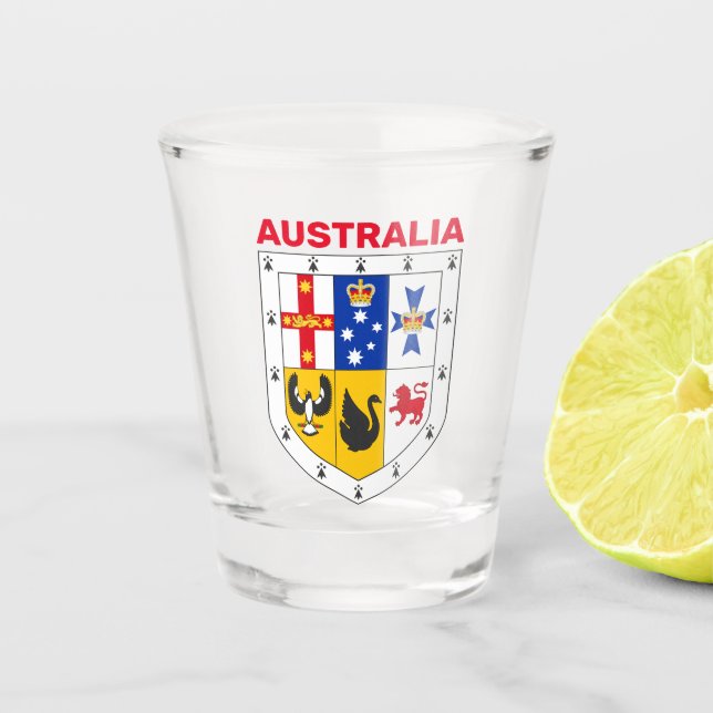 Verre A Shot Bouclier des armes d'Australie (Devant)