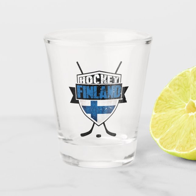 Verre A Shot Bouclier finlandais de hockey Suomi (Devant)