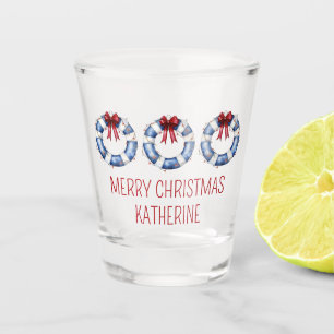 Verre A Shot Bouées de sauvetage de Noël avec noeuds