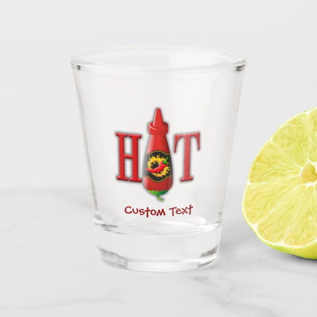 Verre A Shot Bouteille de sauce chaude (Devant)
