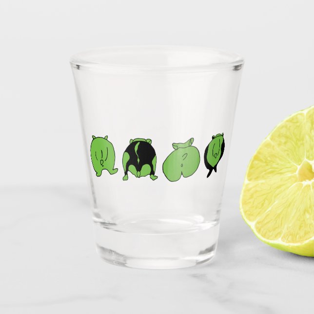 Verre A Shot Boutons de hamster vert (Devant)