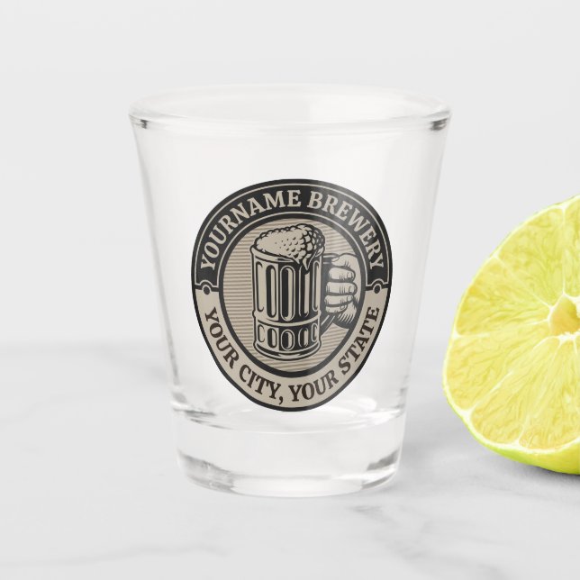 Verre A Shot Brasserie Nom personnalisé Brasserie Big Mug (Devant)